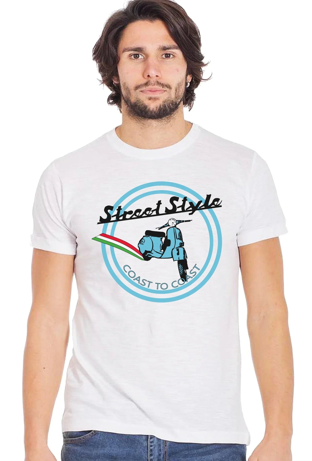 Street Style Vespa Auto Moto e Bici 10-0 JK Bianco - T-shirt Uomo