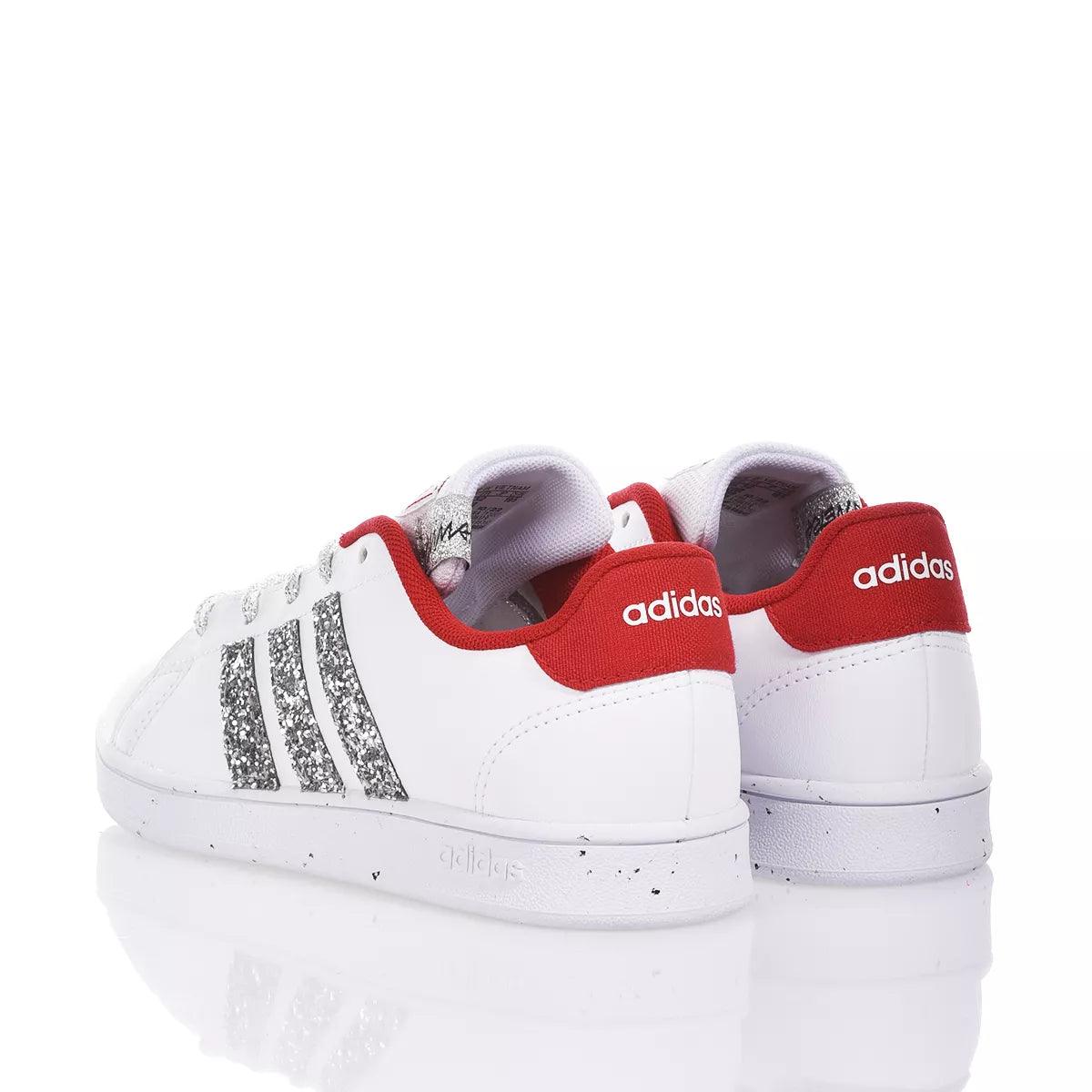 Adidas Junior Red &amp; Silver