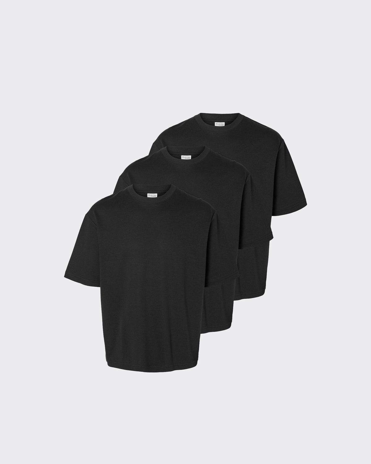 T-Shirt Loose Oscar Nero 3 Pack Nero