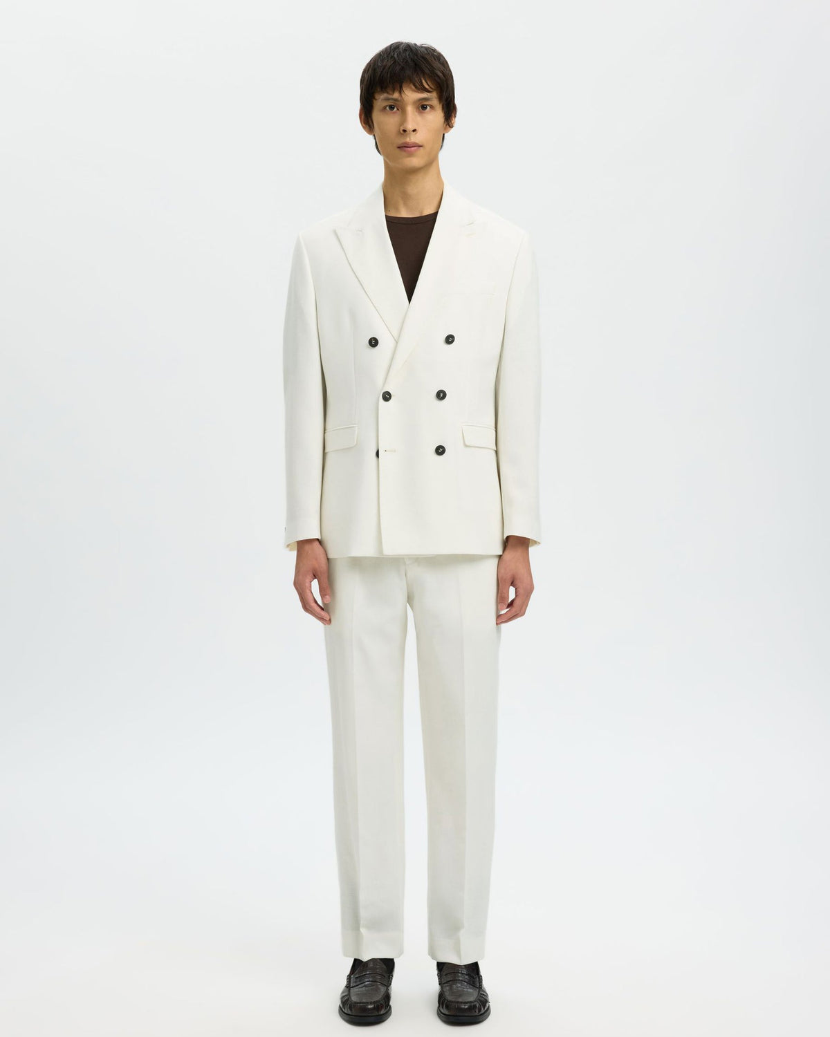 Blazer Reg Beck Wool Blend Egret