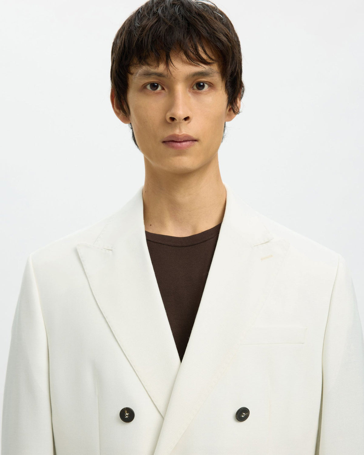 Blazer Reg Beck Wool Blend Egret