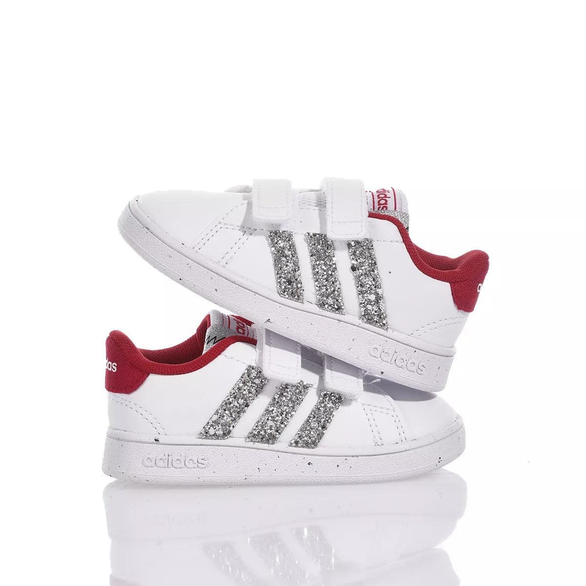 Adidas Baby Red &amp; Silver
