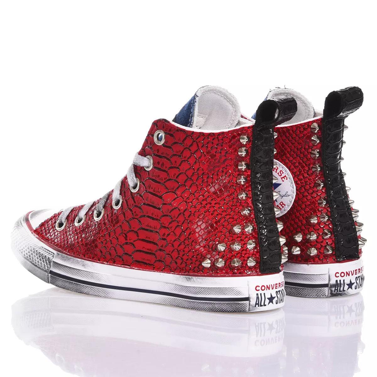 Converse Sneaker Unisex Denim Devil Pitone Rosso Borchie