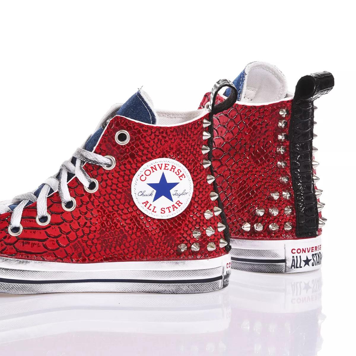 Converse Sneaker Unisex Denim Devil Pitone Rosso Borchie