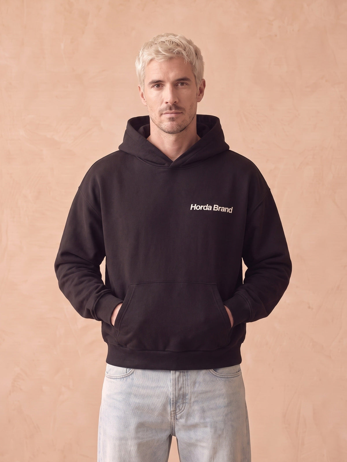 Felpa con Cappuccio Nera Oversize No Fear 330g