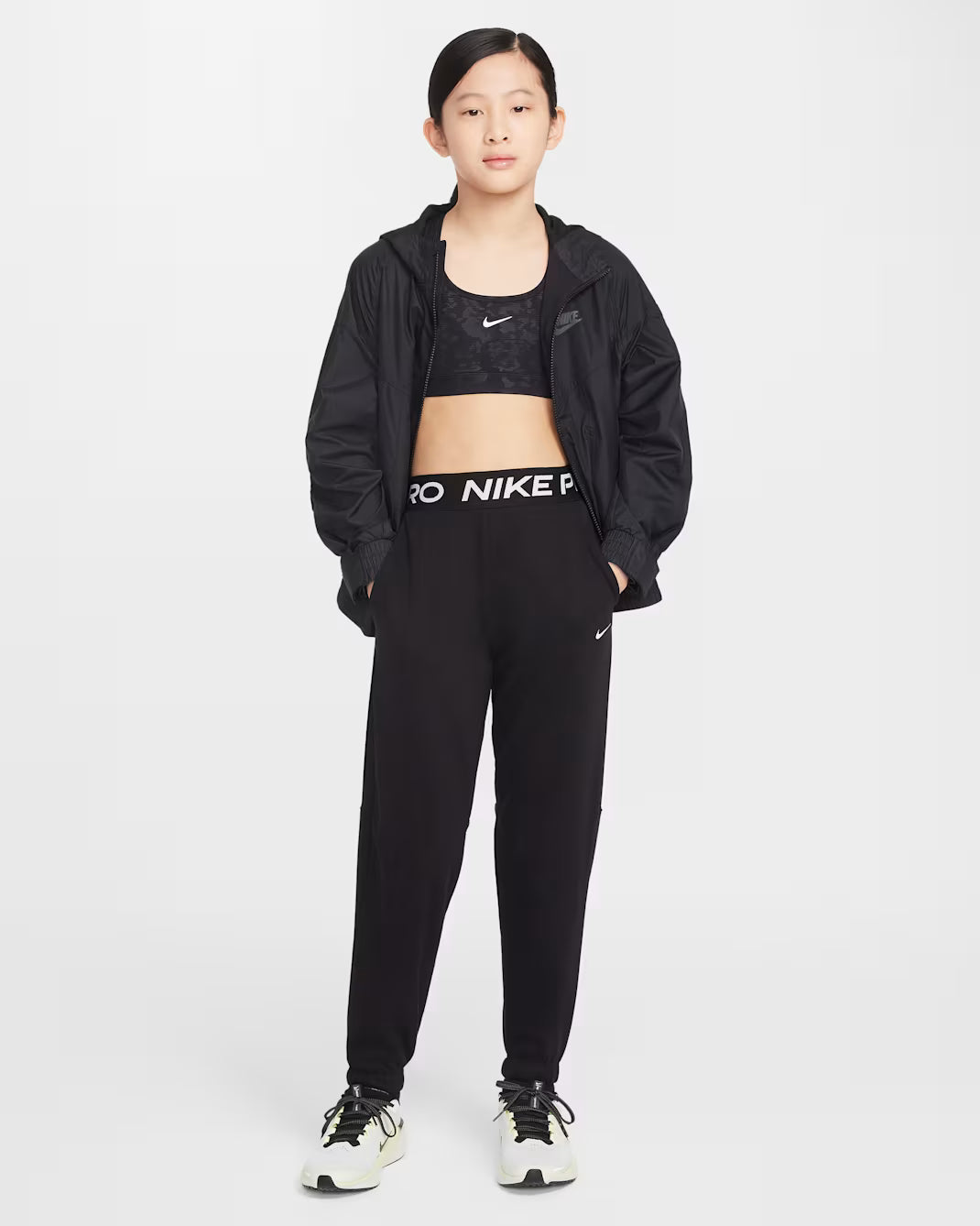 Nike sportivo junior da ragazza Pro Fleece jogger Dri-FIT HV0289-011 nero