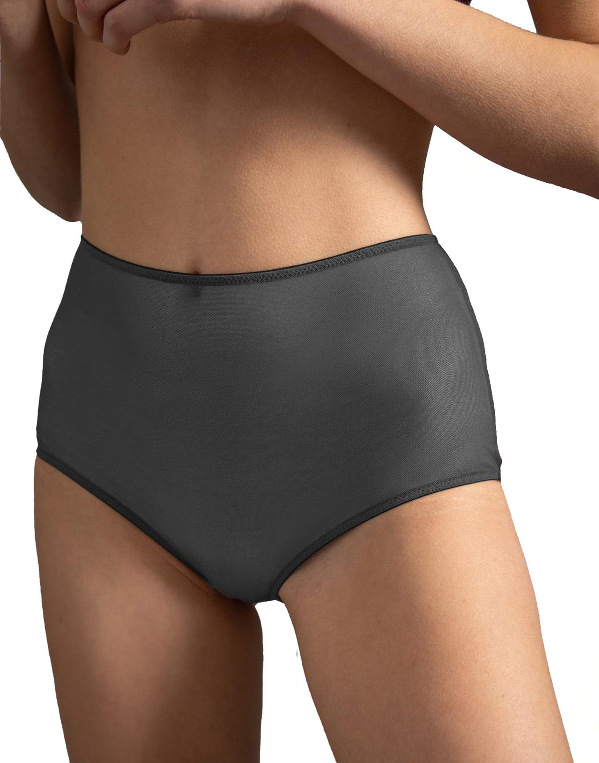 DOUUOD Slip a Culotte in Tulle Elasticizzato Grigio