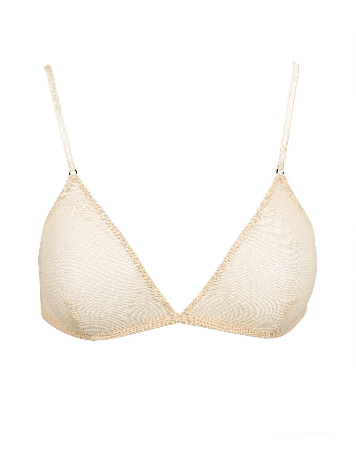 DOUUOD Reggiseno a Triangolo in Tulle Elasticizzato Nude