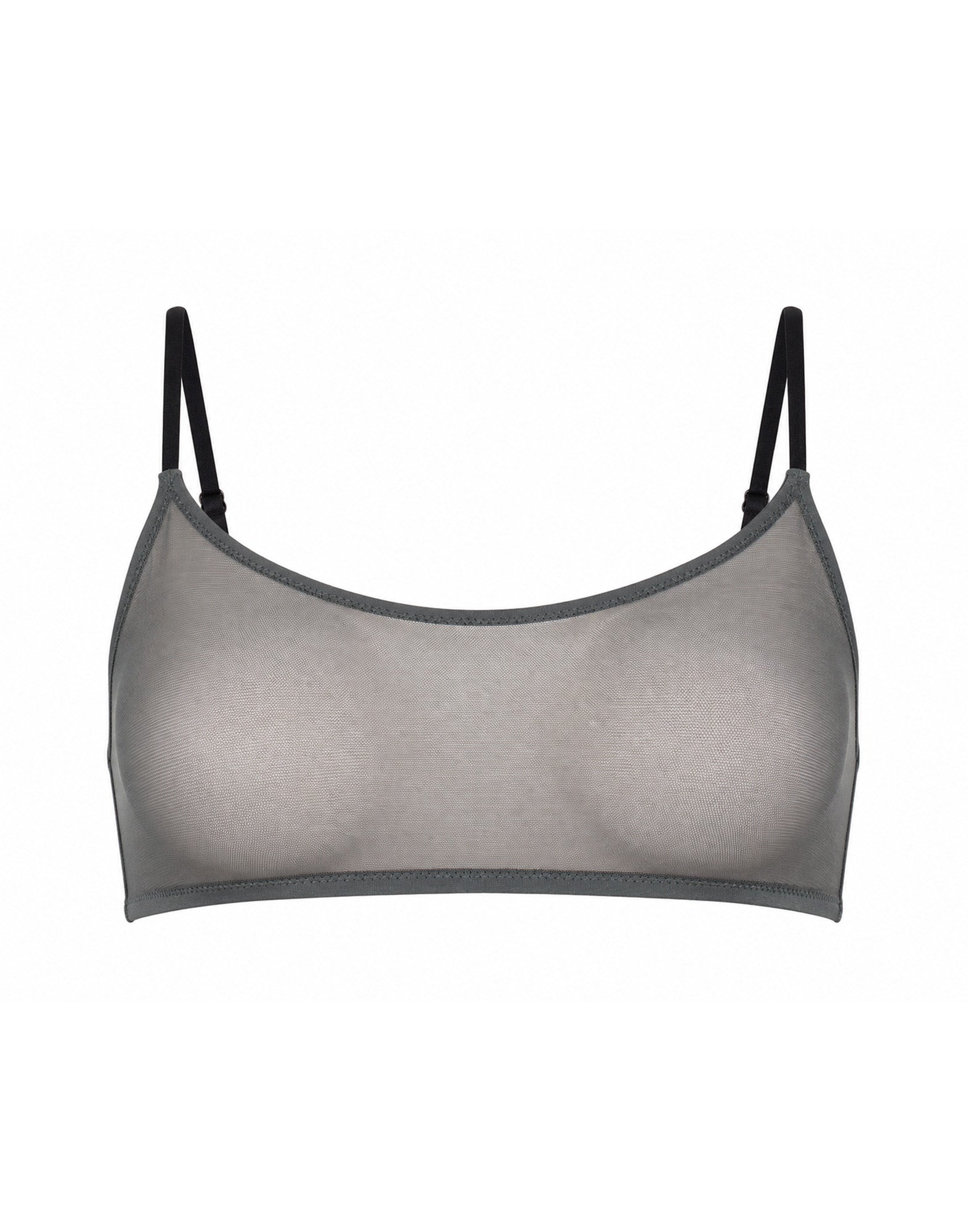 DOUUOD Reggiseno a Fascia in Tulle Grigio