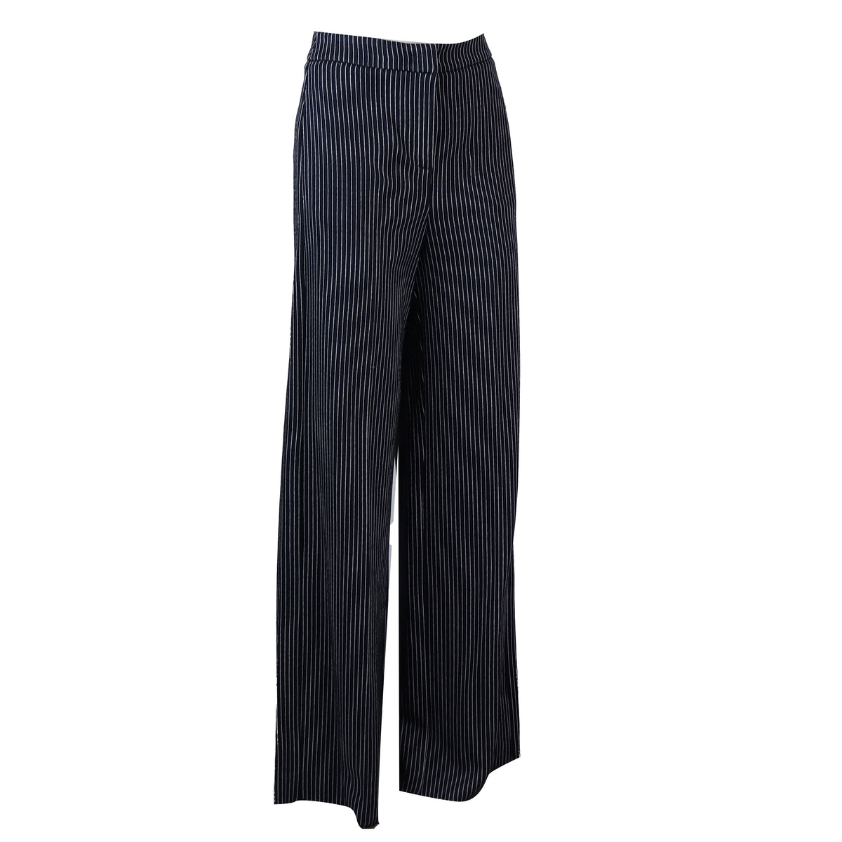 PANTALONE WIDELEG BLU E BIANCO