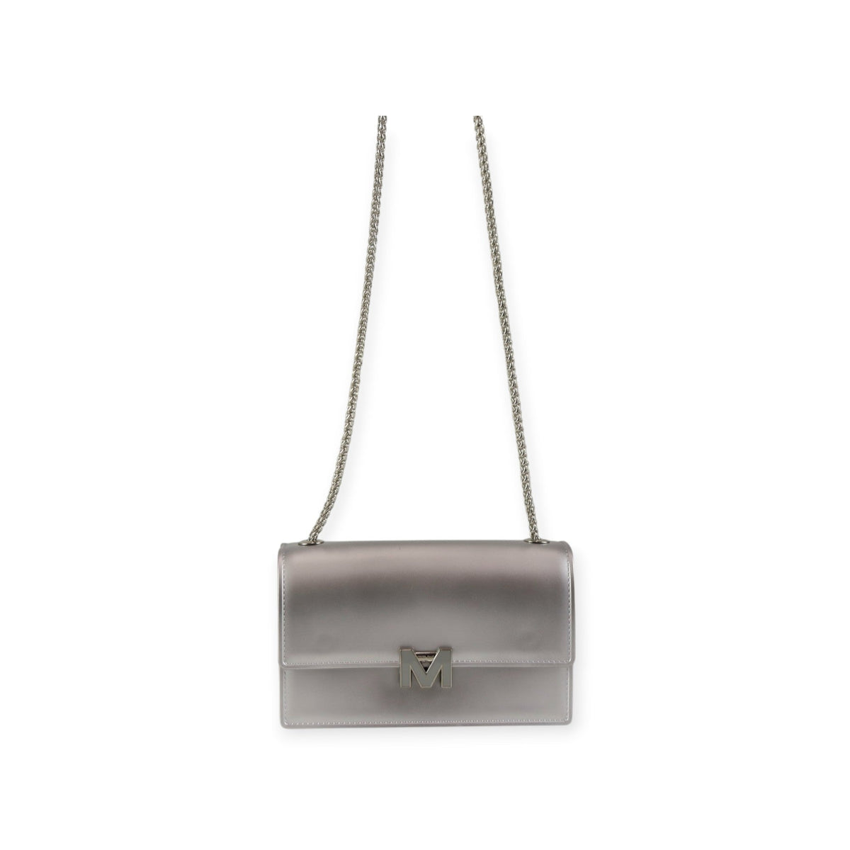 BORSA A TRACOLLA SUPER MID ARGENTO