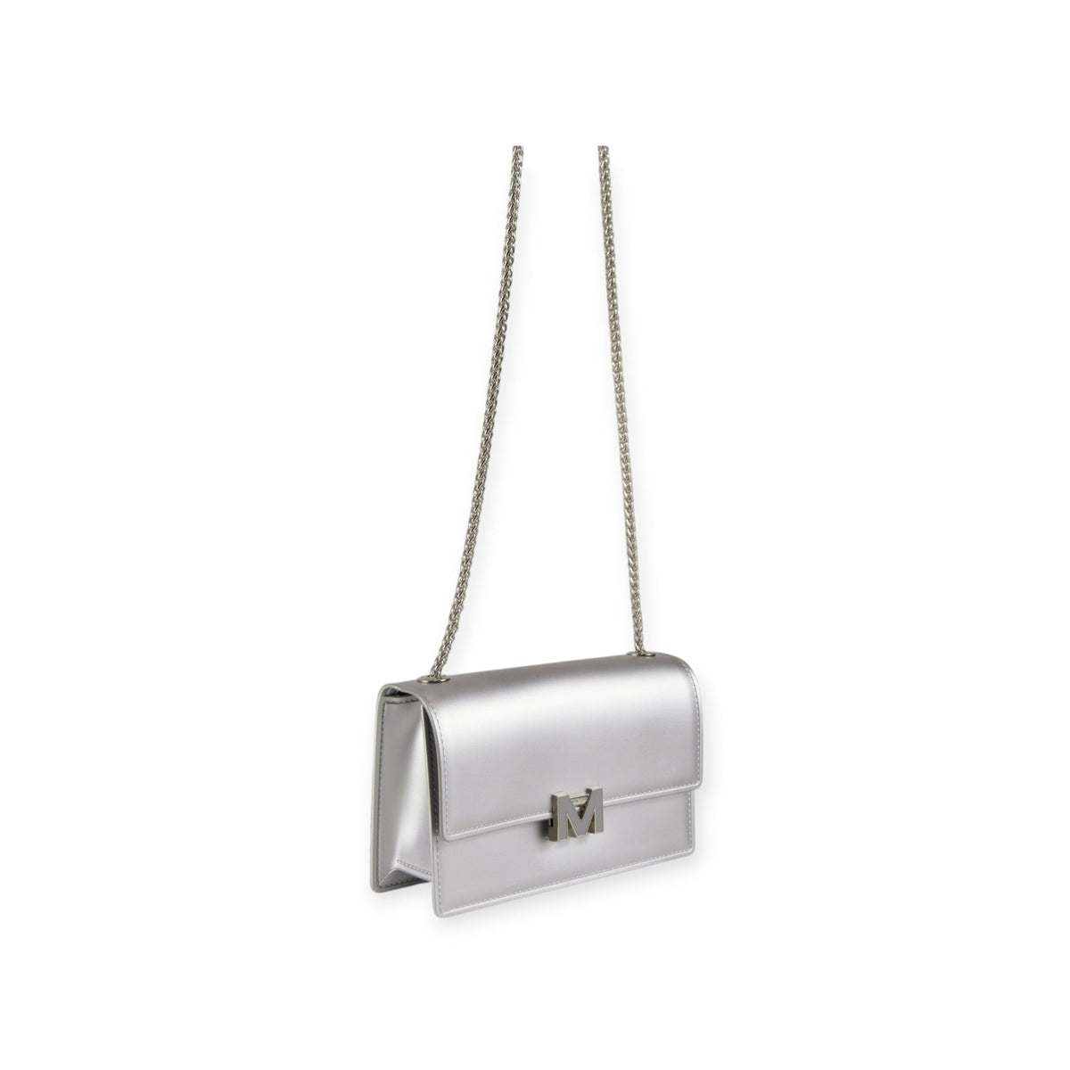 BORSA A TRACOLLA SUPER MID ARGENTO