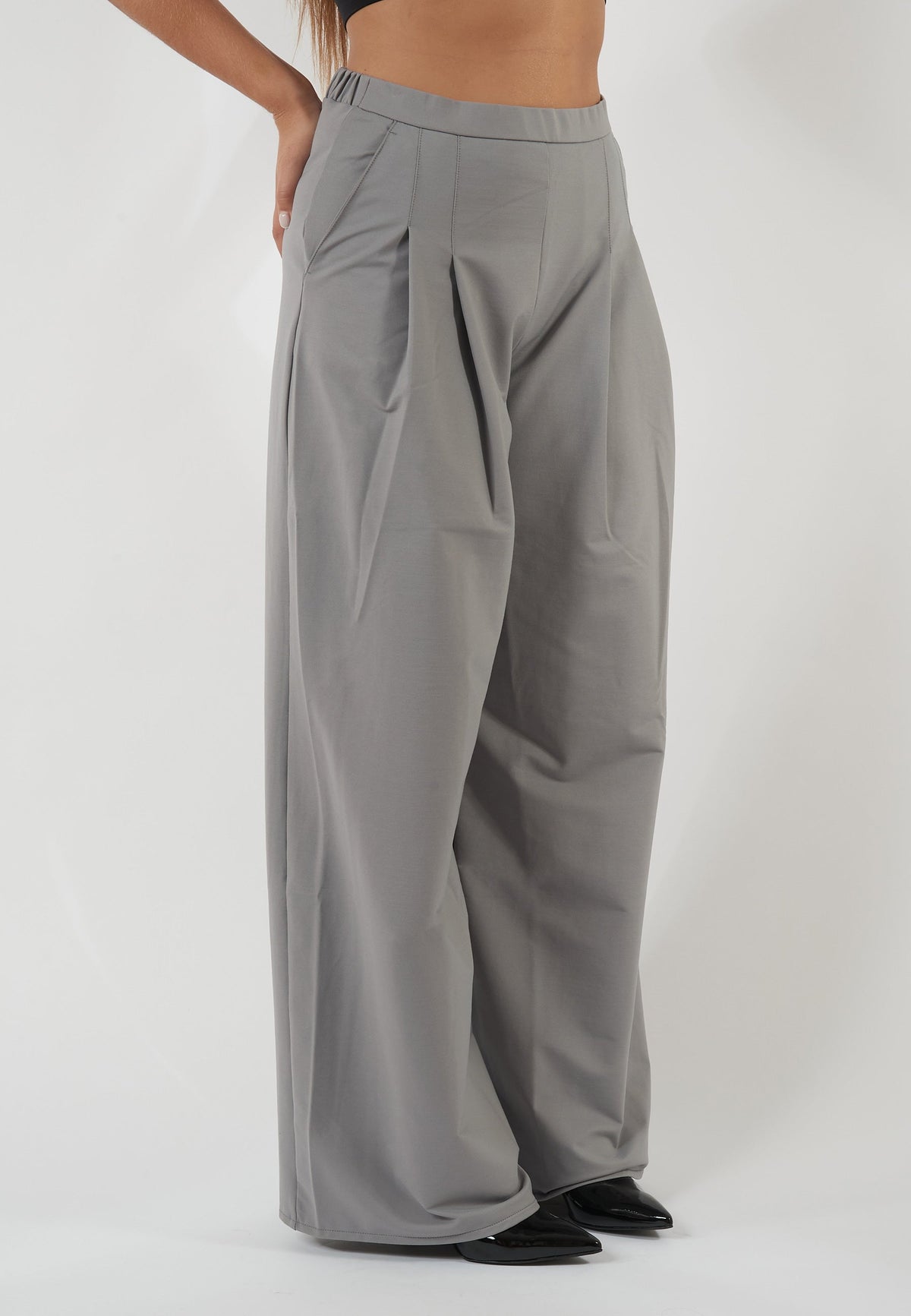 PANTALONE VONGOLA GRIGIO CHIARO