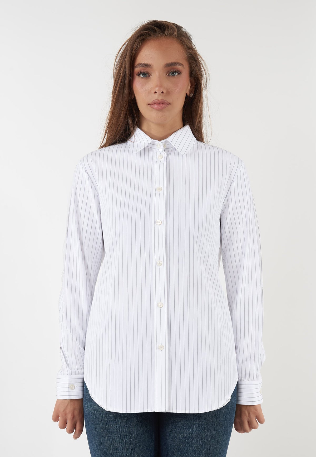CAMICIA DANZA BIANCA A RIGHE