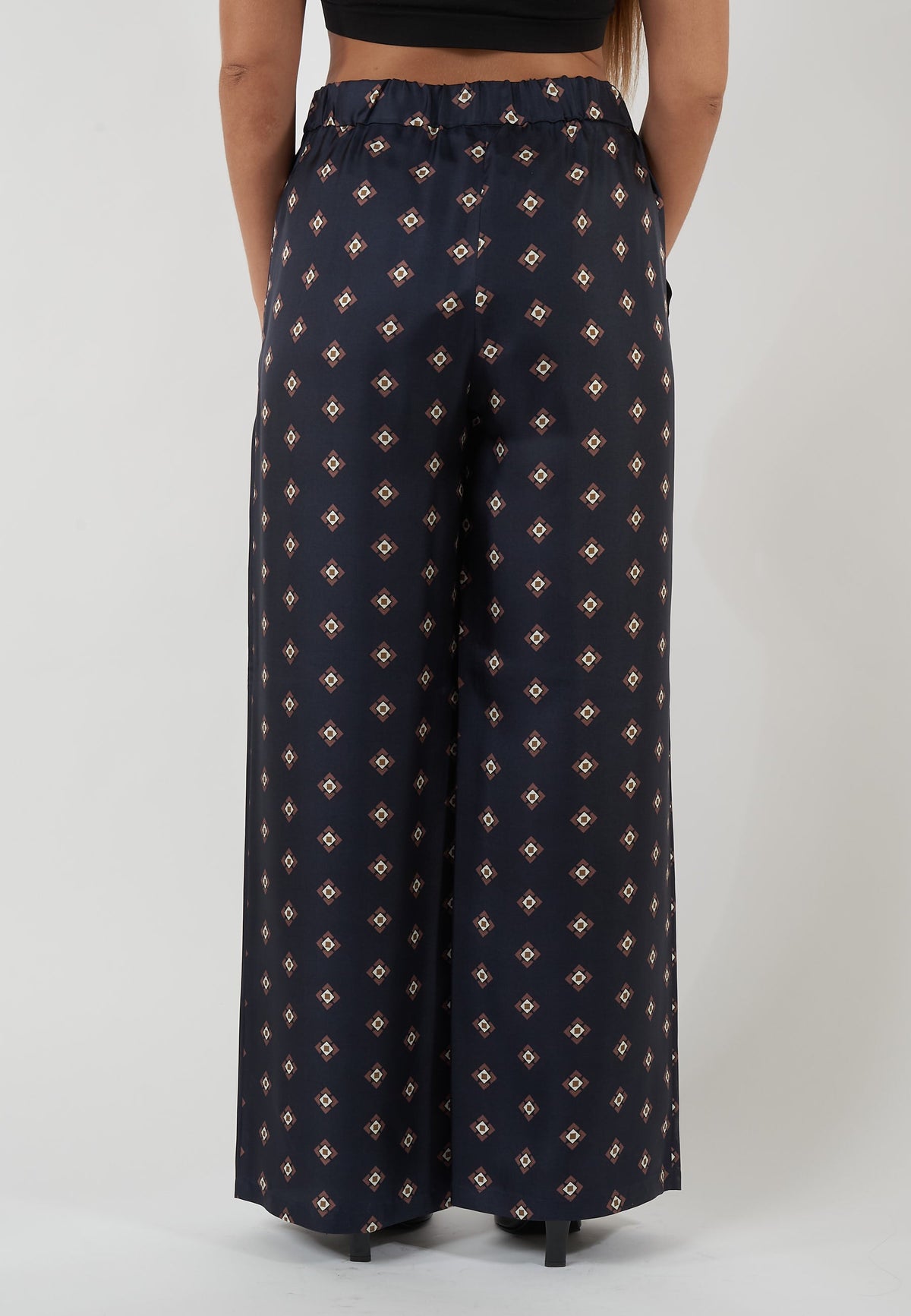 PANTALONE DATTI BLU A FANTASIA
