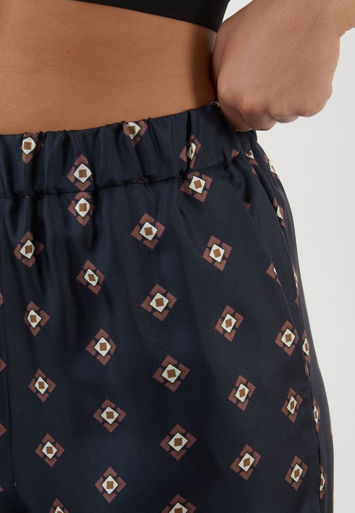 PANTALONE DATTI BLU A FANTASIA