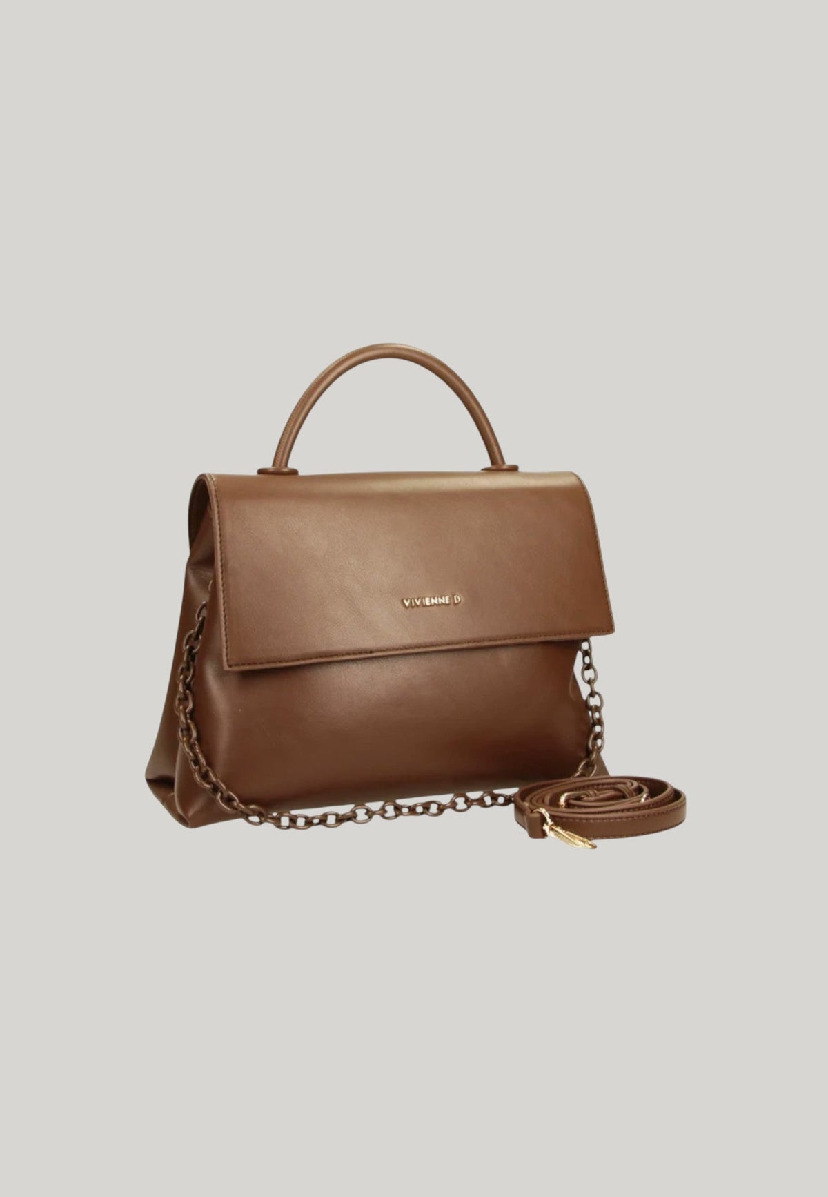 BORSA A MANO STELLA MARRONE