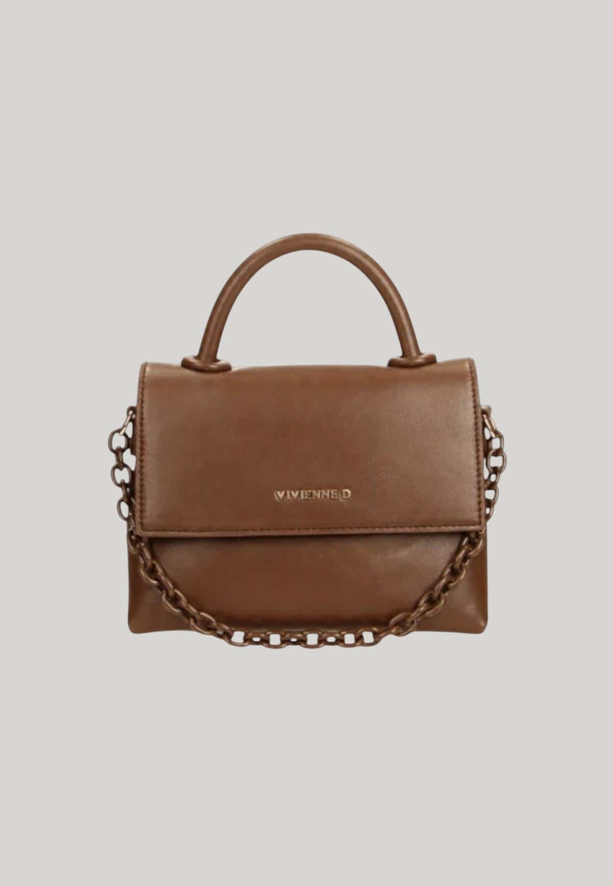 BORSA A MANO PICCOLA STELLA MARRONE