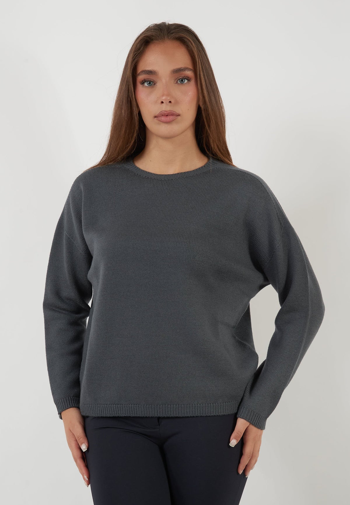 MAGLIA GIROCOLLO IN LANA GRIGIA