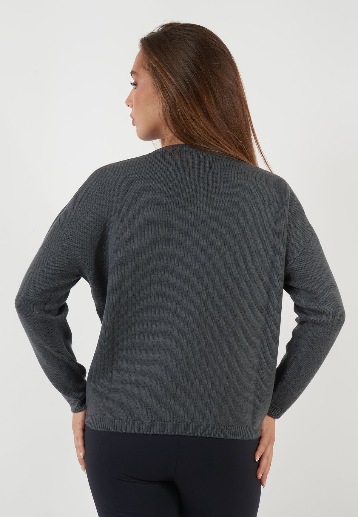MAGLIA GIROCOLLO IN LANA GRIGIA
