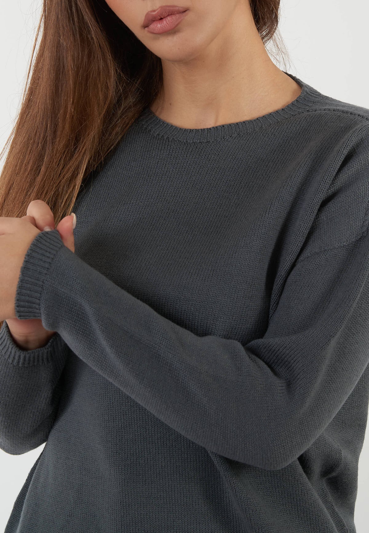 MAGLIA GIROCOLLO IN LANA GRIGIA