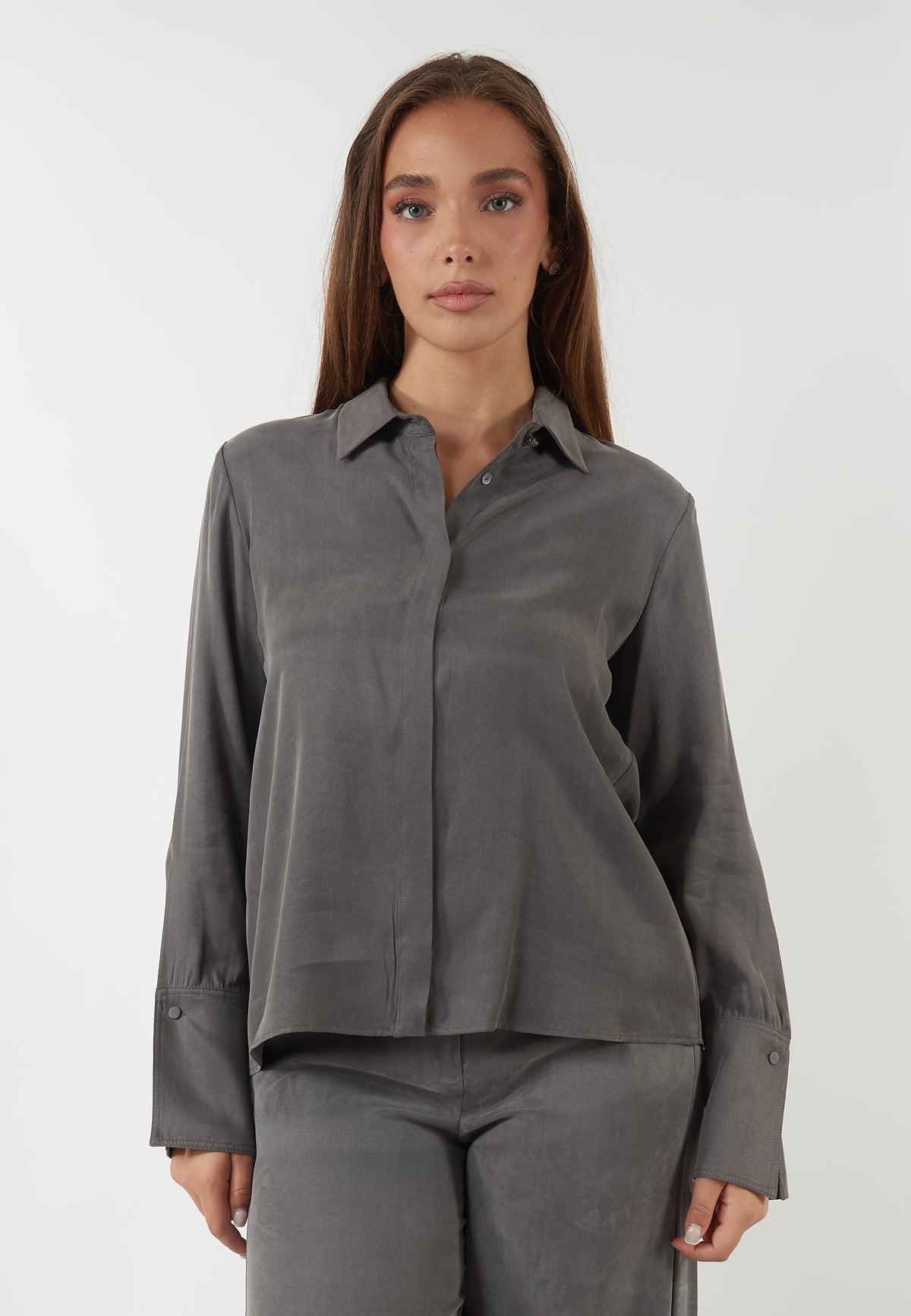 CAMICIA FIORE GRIGIO FERRO