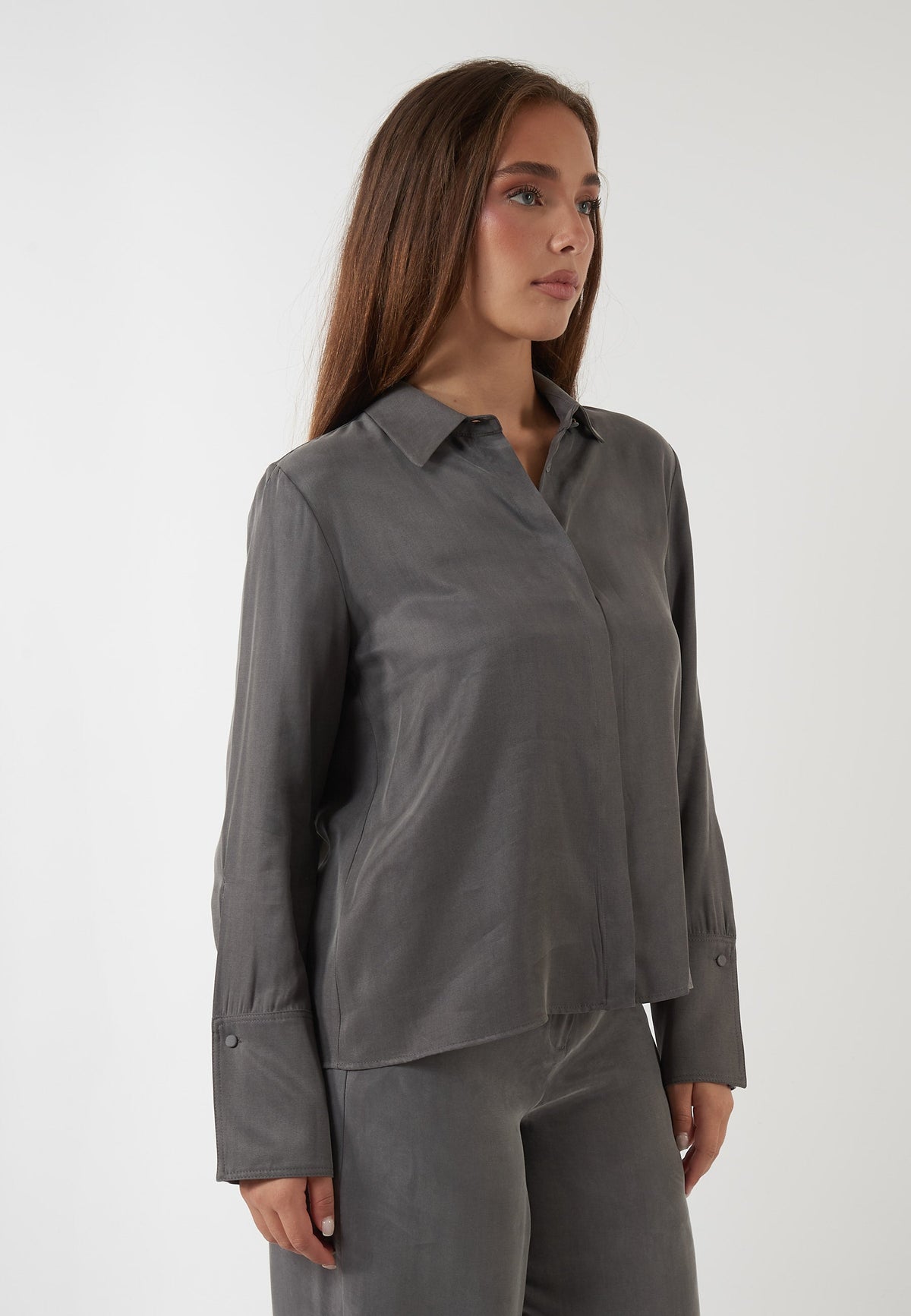 CAMICIA FIORE GRIGIO FERRO