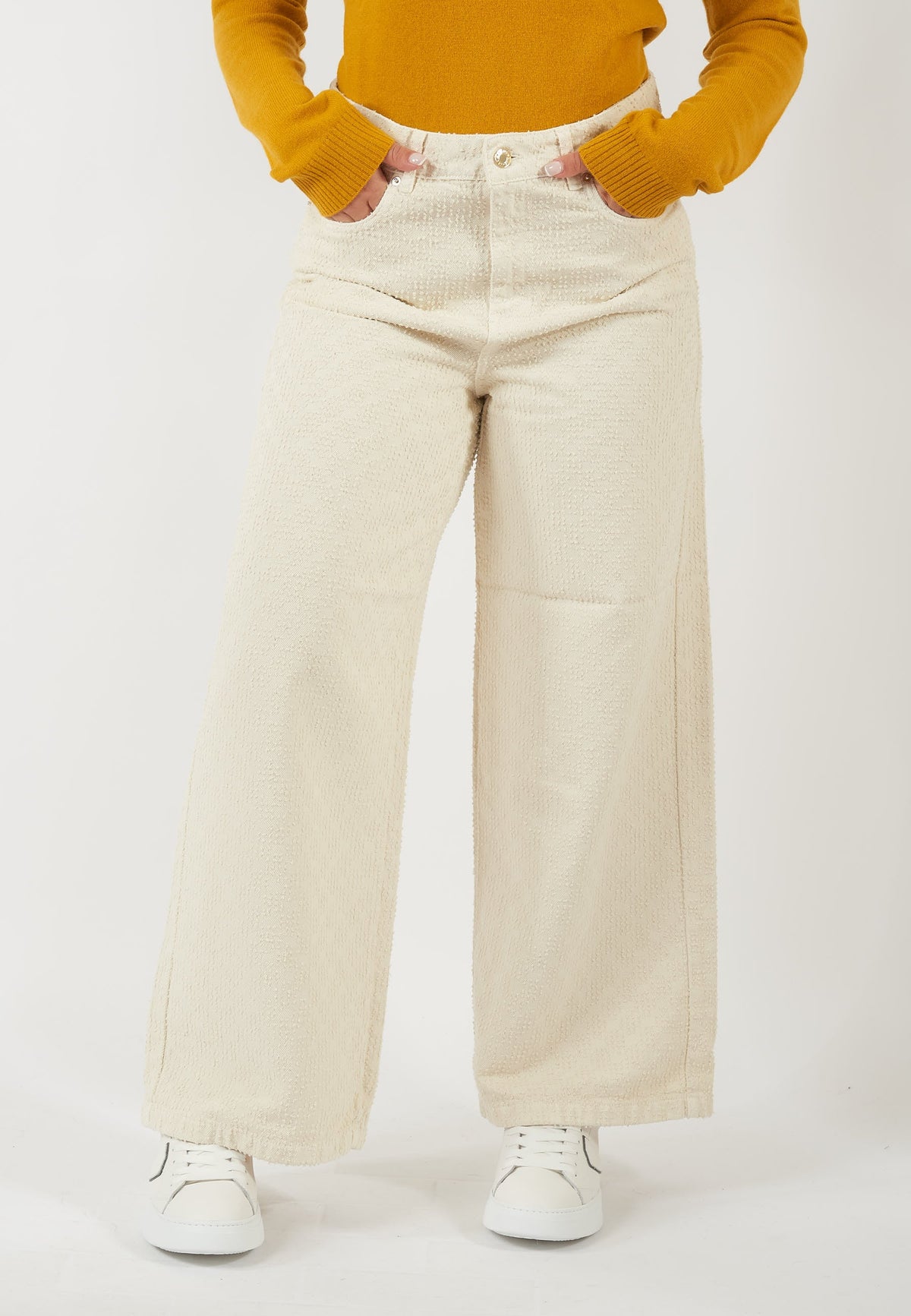 PANTALONE MADRE OFF WHITE