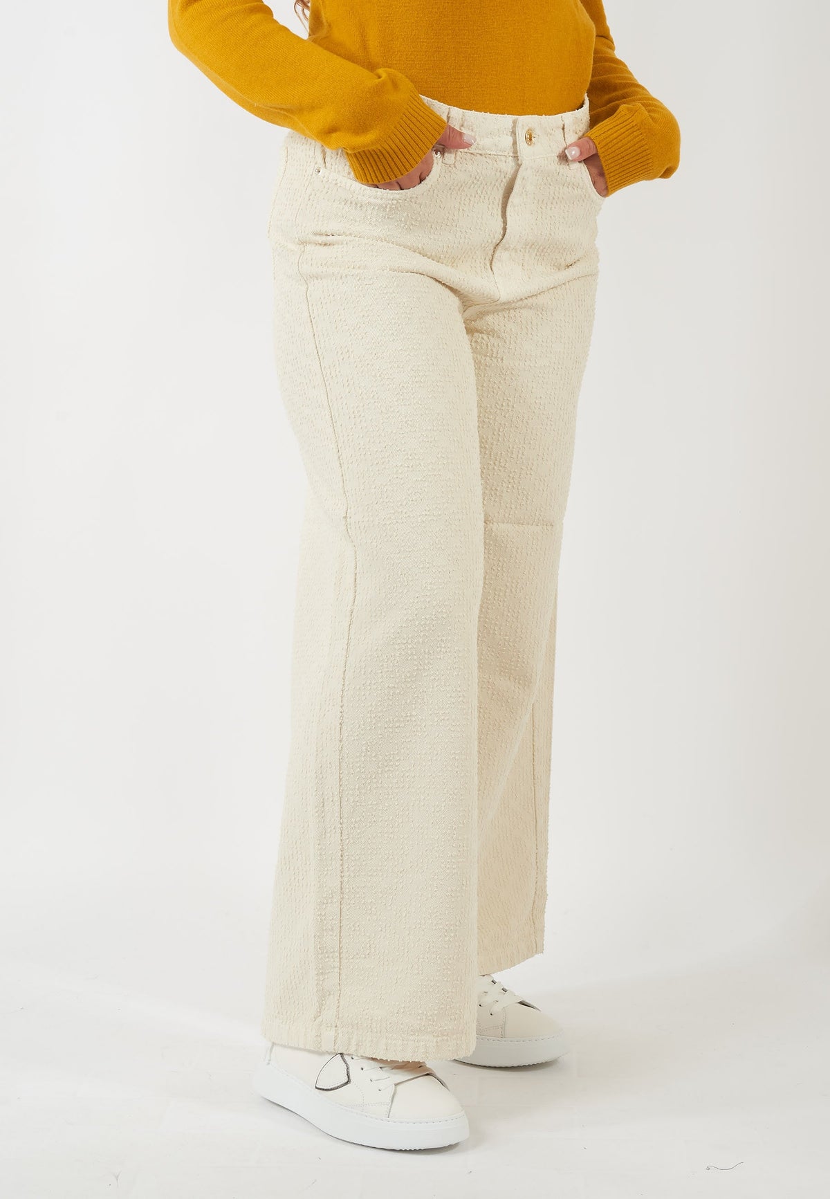PANTALONE MADRE OFF WHITE
