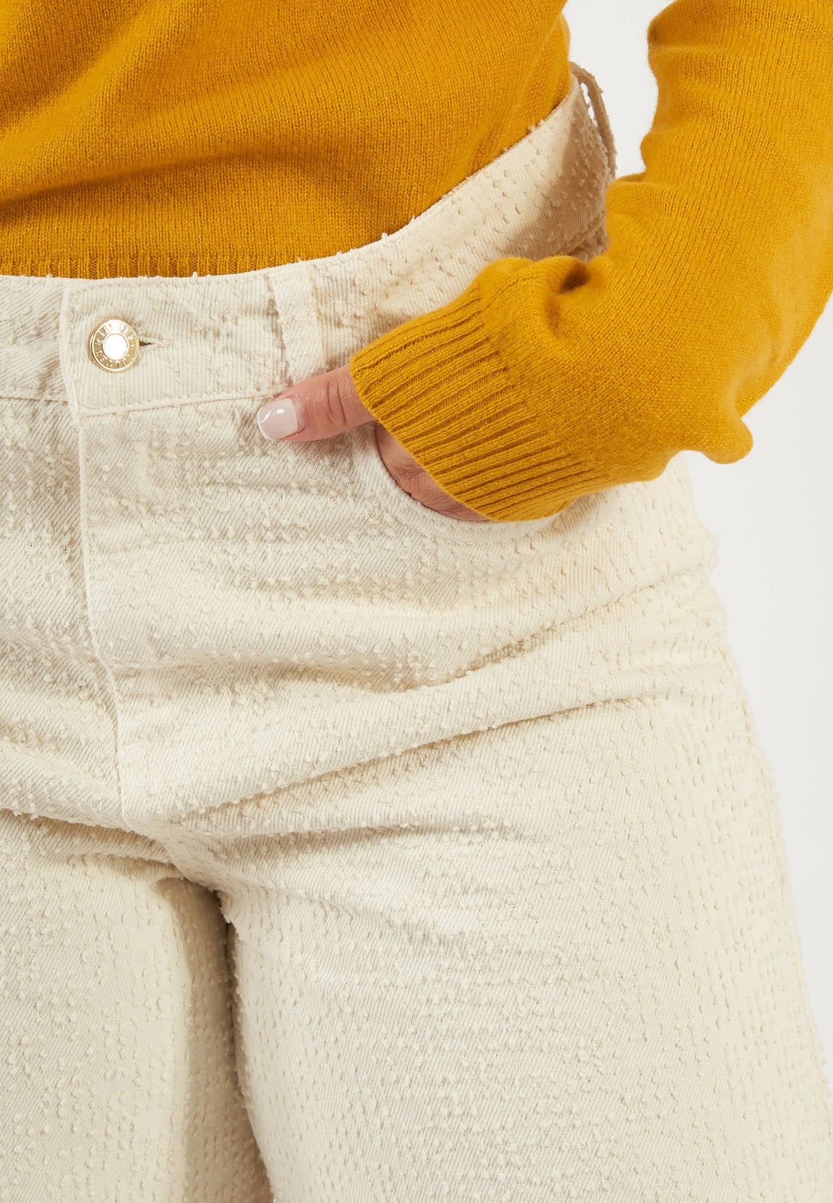 PANTALONE MADRE OFF WHITE