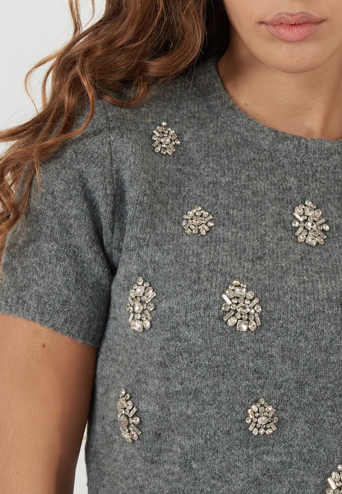 T-SHIRT IN MAGLIA TENACE GRIGIA