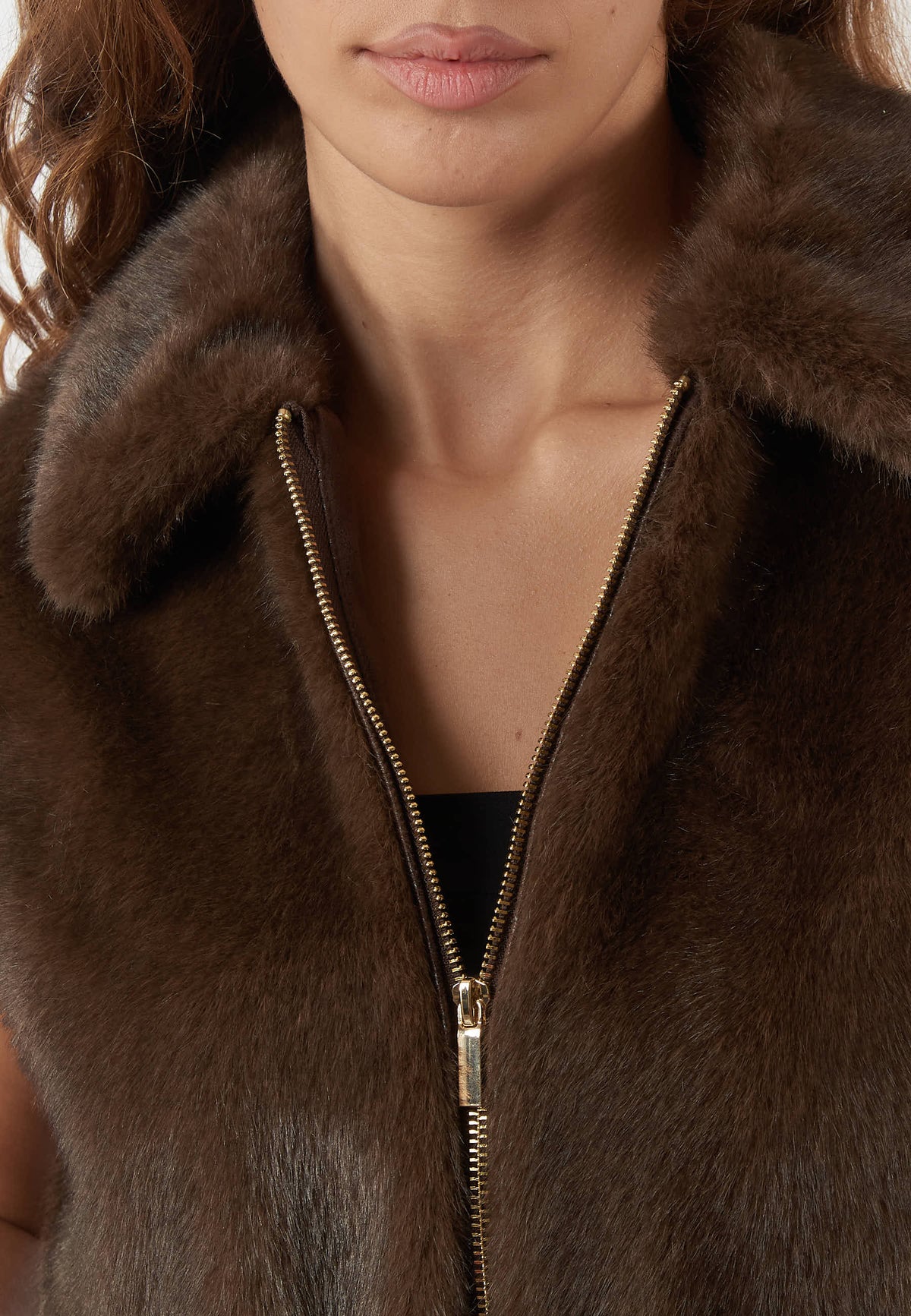 GILET EPOCHE MARRONE