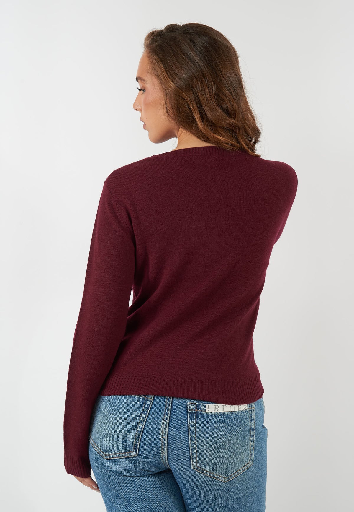 MAGLIA RAFIA BORDEAUX