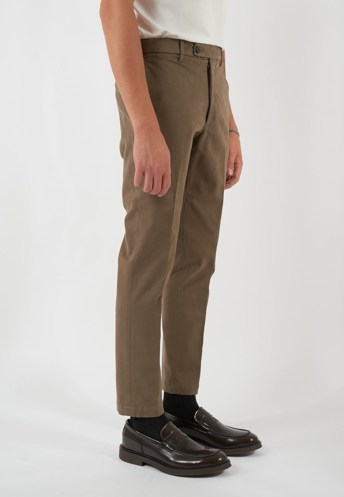 PANTALONE BRAD ONE MORE SIZE FANGO