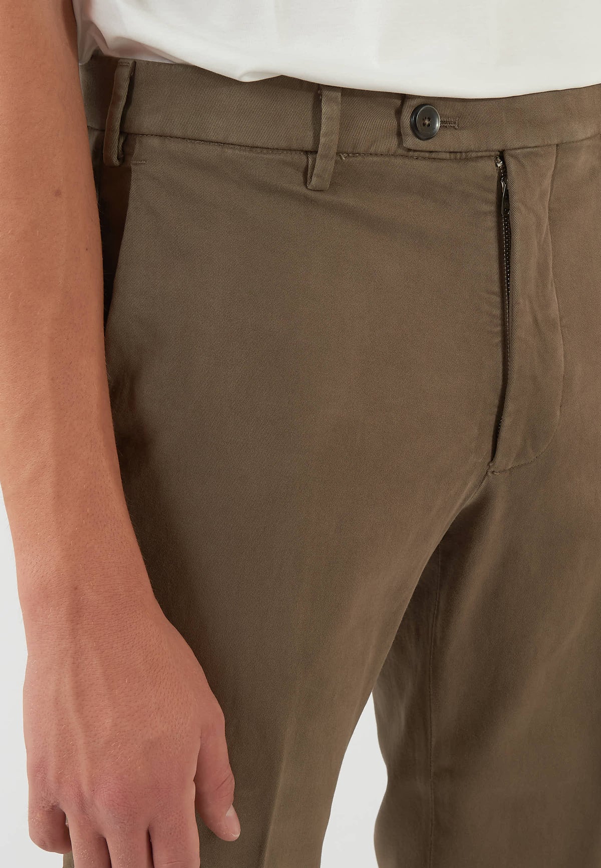 PANTALONE BRAD ONE MORE SIZE FANGO