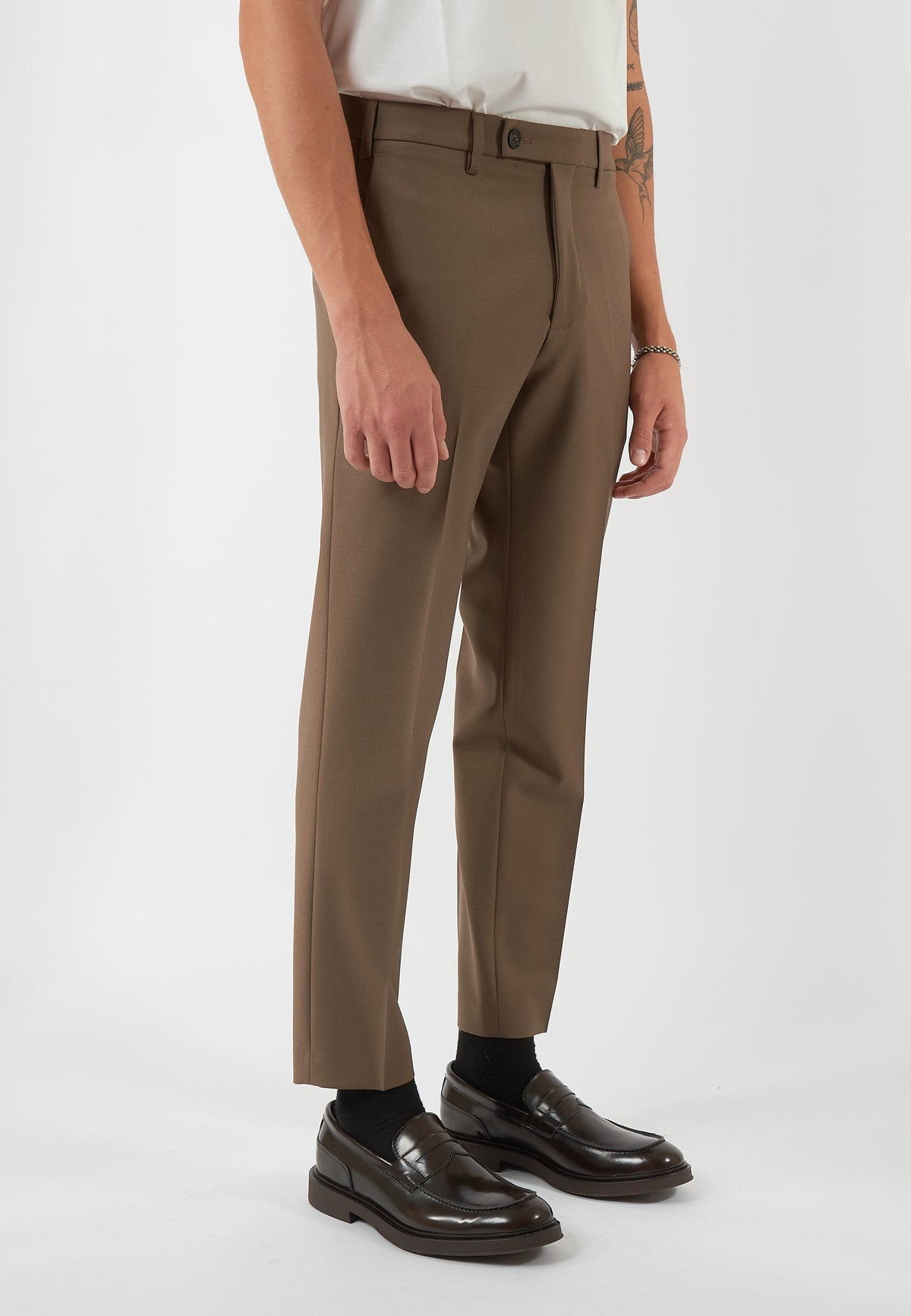 PANTALONE BRAD ONE MORE SIZE NOCCIOLA