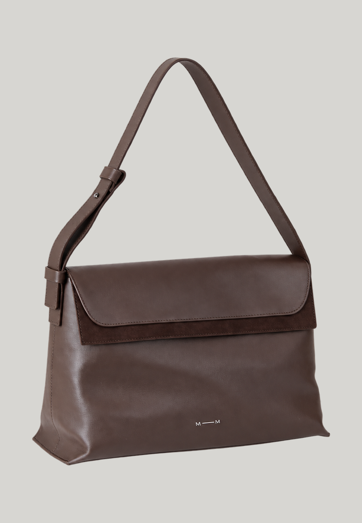 BORSA A SPALLA LAMINE MARRONE