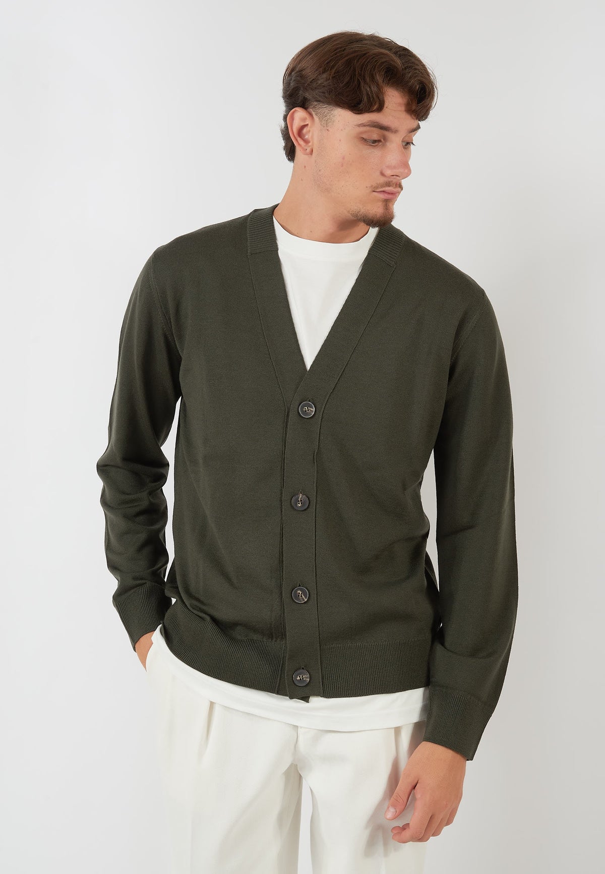 CARDIGAN MARRONE