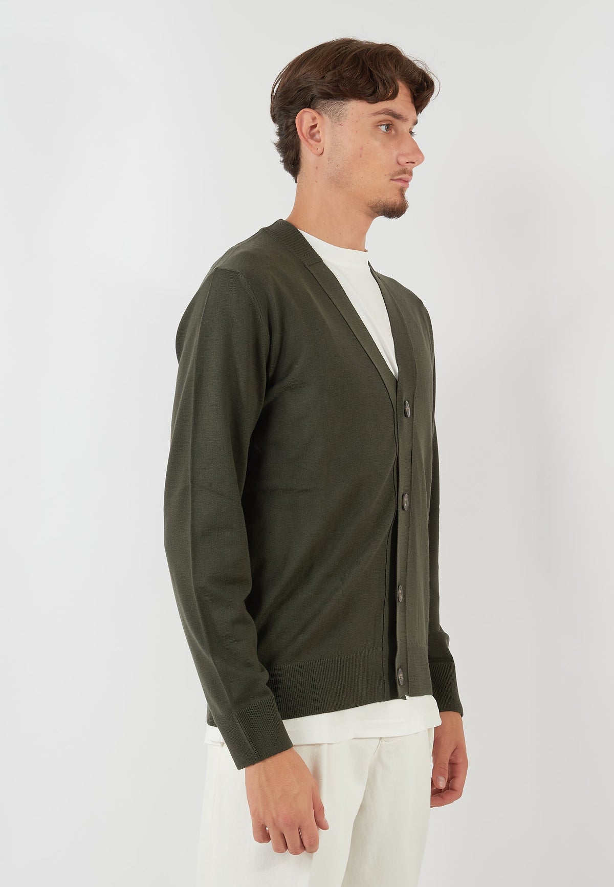 CARDIGAN MARRONE