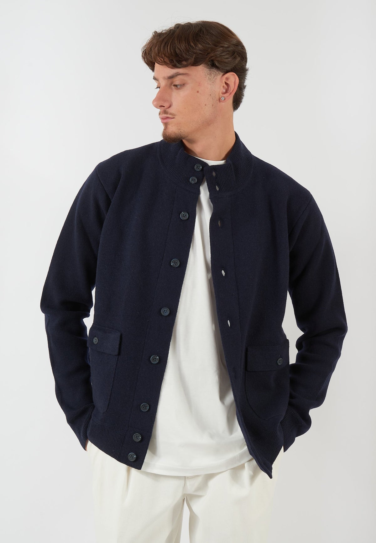 GIACCA IN MAGLIA BLU