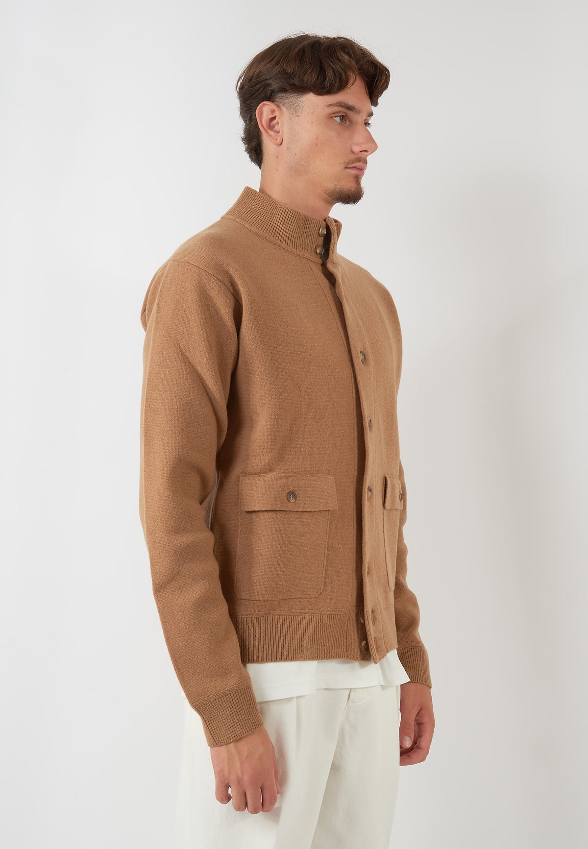 GIACCA IN MAGLIA CAMMELLO