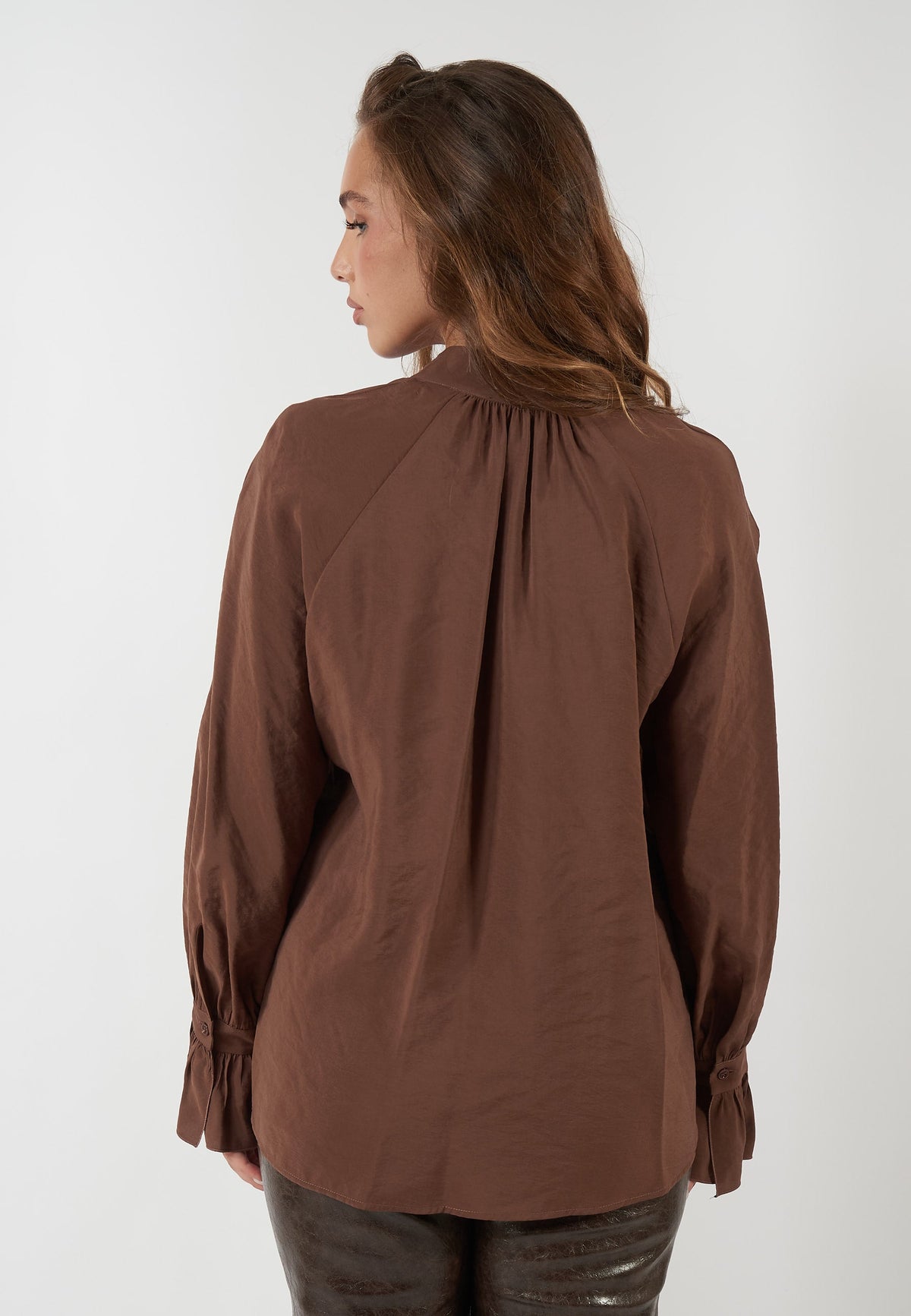 CAMICIA ALBINA MARRONE