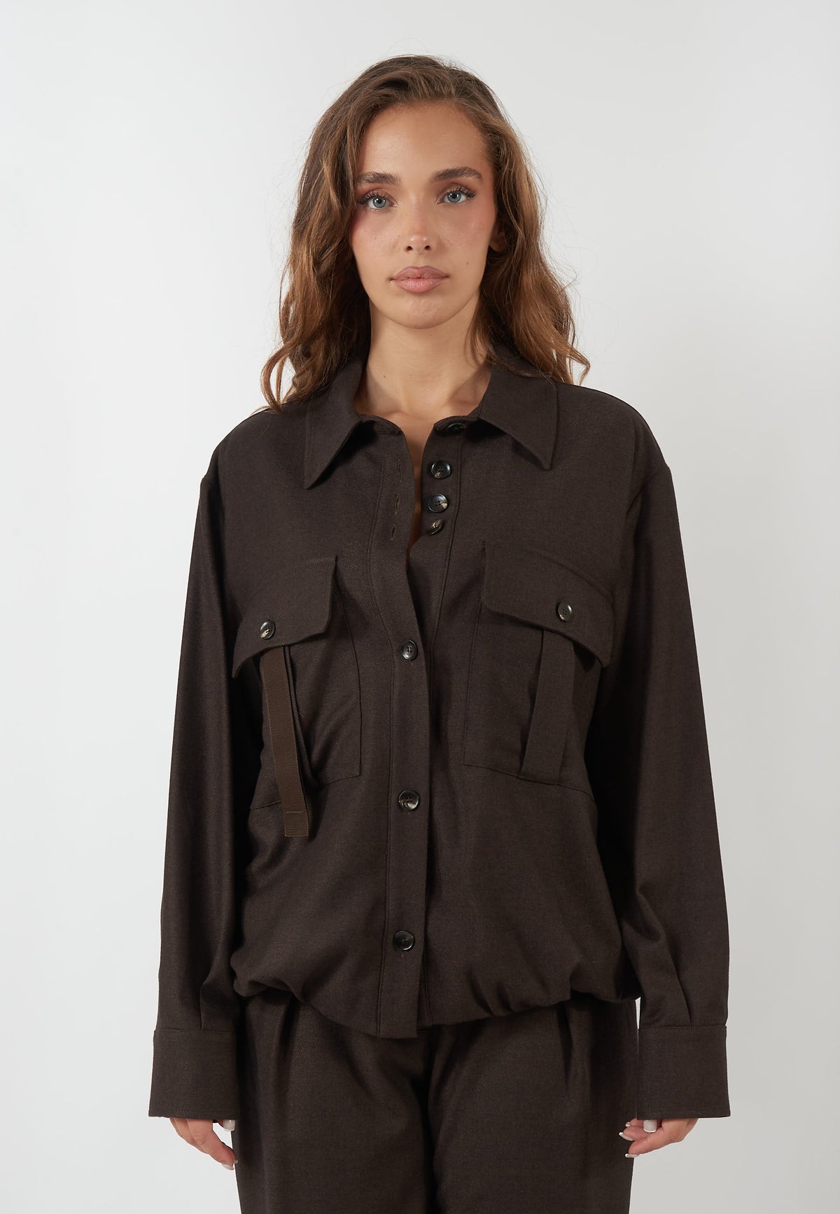 OVERSHIRT ANIS MARRONE