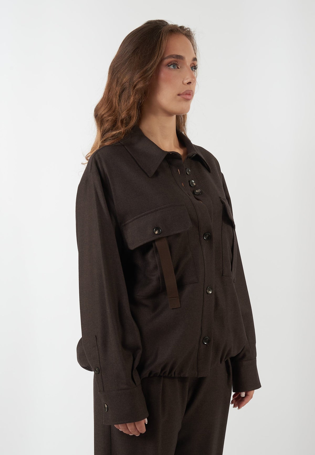 OVERSHIRT ANIS MARRONE