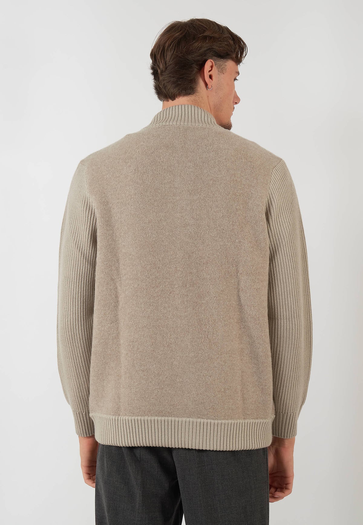 GIACCA IN MAGLIA BEIGE