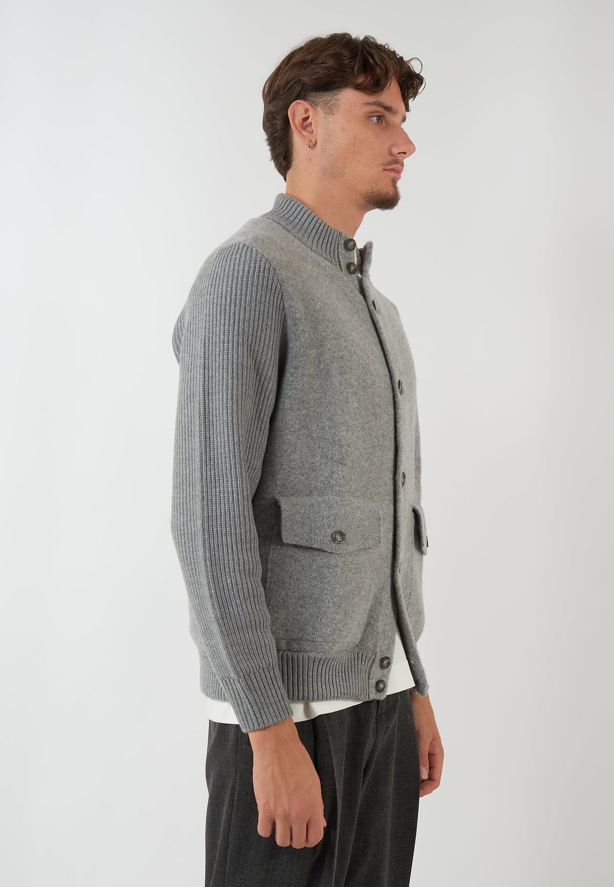 GIACCA IN MAGLIA GRIGIA