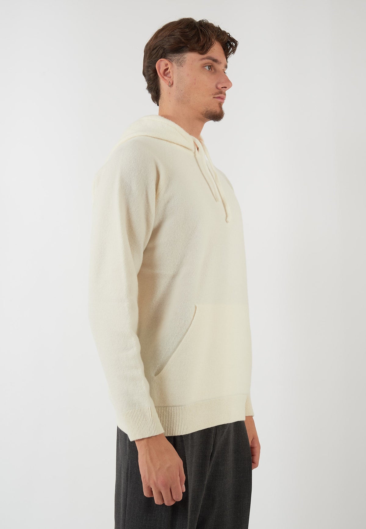 FELPA IN MAGLIA PANNA