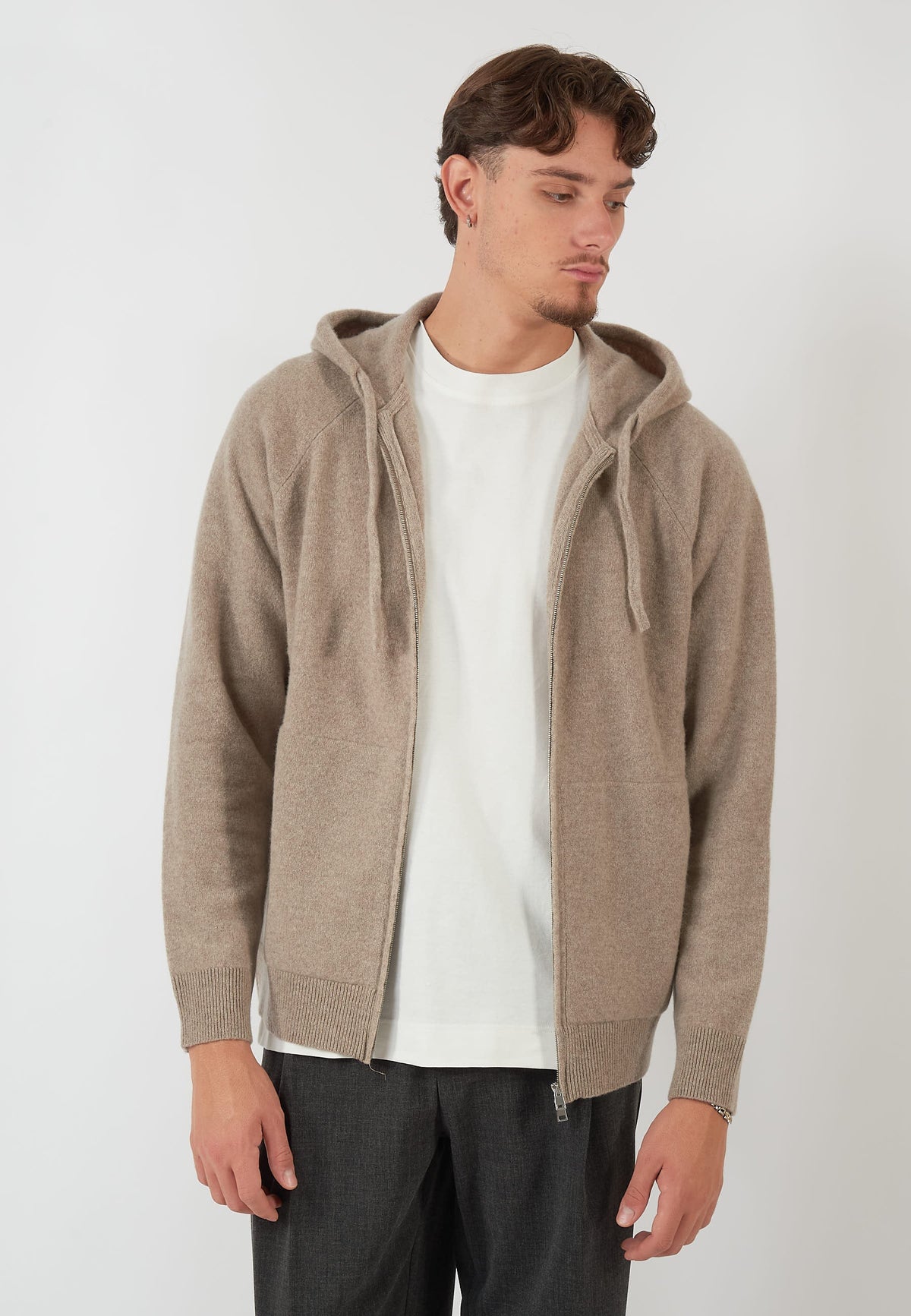 FELPA IN MAGLIA BEIGE