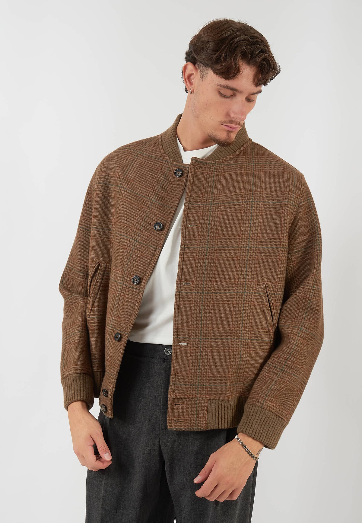 BOMBER CHECK MARRONE