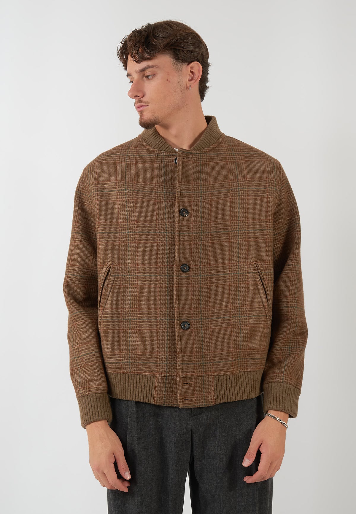 BOMBER CHECK MARRONE